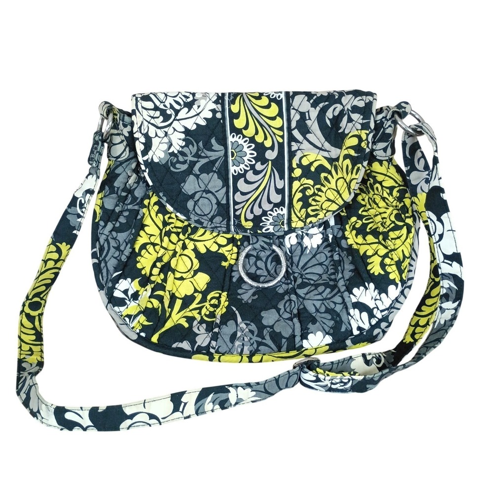 Vera Bradley Saddle Up Baroque Floral Quilted Cotton Shoulder Crossbody Bag
